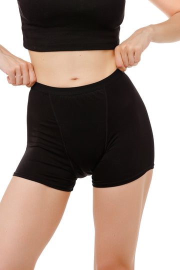 Culottes menstruelle boxer Lys pour Flux abondant = 5 tampons  | Noir